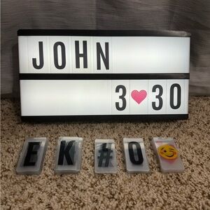 Light Box Sign with 100 Inserts